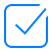 Icon Check BLAU